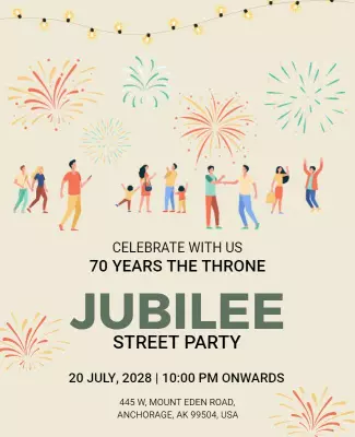 Festive Celebration of Jubilee Street Party Poster Template