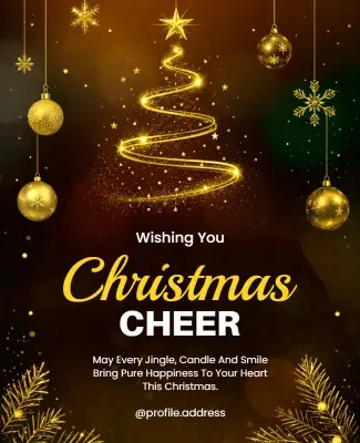 Festive Christmas Cheer Poster Template