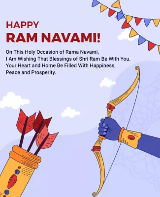 Festive Colorful Ram Navami Celebration Poster Template