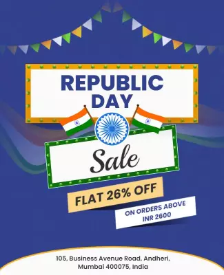 Festive Colorful Republic Day Sale Promotion Poster Template