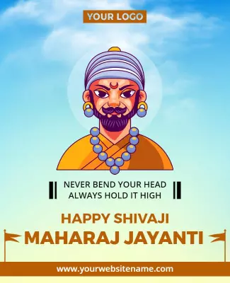 Festive Colorful Shivaji Maharaj Jayanti Celebration Poster Template