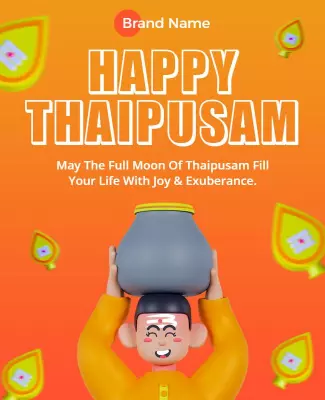 Festive Colorful Thaipusam Celebration Poster Template