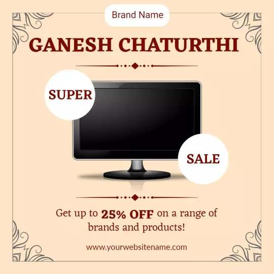 Festive Ganesh Chaturthi Sale Promotion with Discounts Ad Template