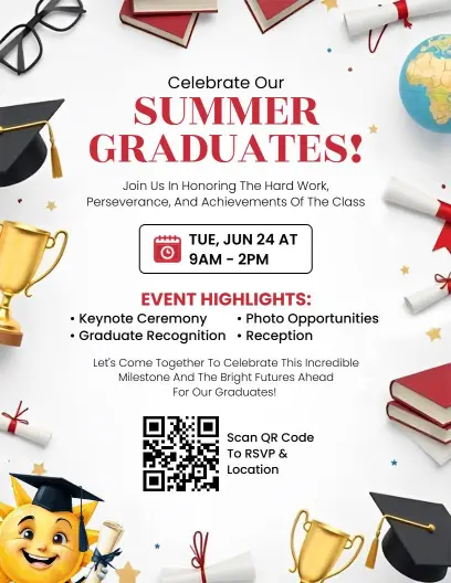 Festive Graduation Celebration Event Flyer Template