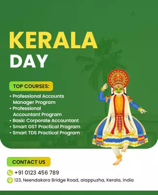 Festive Green Kerala Day Celebration Education Program Poster Template