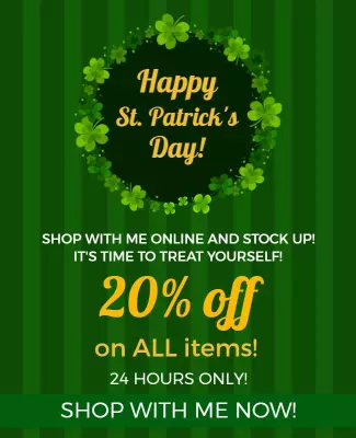 Festive Green St. Patrick's Day Sale Promotion Poster Template