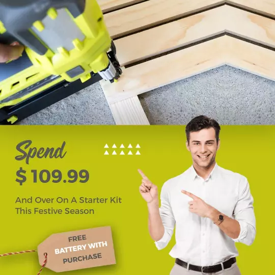 Festive Green Starter Kit Promotion with Free Battery Ad Template