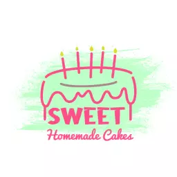 Festive Homemade Cake Design with Sweet Decor Logo Template