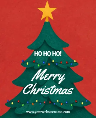 Festive Merry Christmas Greetings Poster Template
