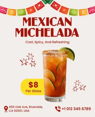 Festive Mexican Michelada Promotion Flyer Template