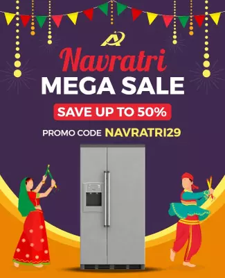 Festive Navratri Mega Sale with Colorful Decorations Poster Template