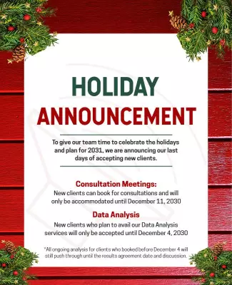Festive Red Holiday Announcement Services Poster Template