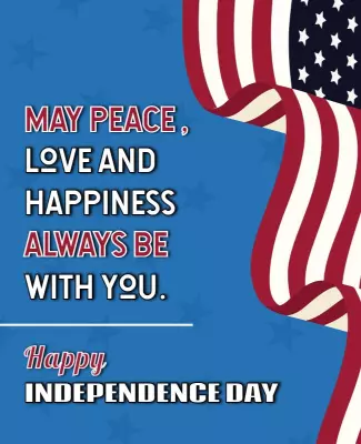 Festive Red White Blue Independence Day Celebration Poster Template