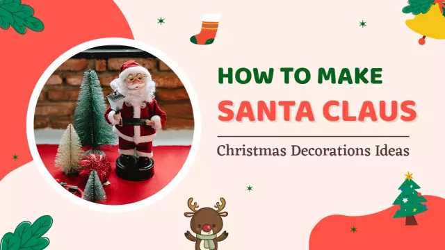 Festive Santa Claus Christmas Decorations YouTube Thumbnail Template