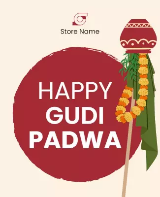 Festive Traditional Gudi Padwa Celebration Poster Template