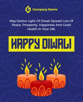 Festive Vibrant Diwali Celebration Greeting Poster Template