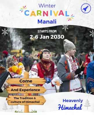 Festive Winter Carnival Celebration in Manali Poster Template