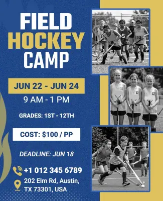 Field Hockey Camp Flyer Template