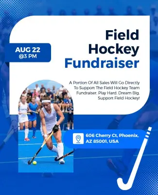 Field Hockey Fundraiser Event Flyer Template