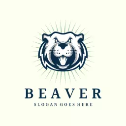 Fierce Beaver Mascot Design with Bold Features Logo Template