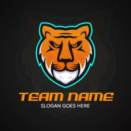 Fierce Orange Tiger Design Representing Sports Team Logo Template