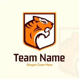 Fierce Orange Tiger Emblem Representing Team Spirit Logo Template