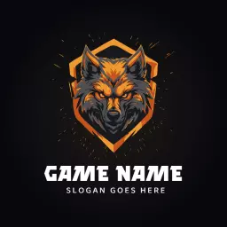 Fierce Orange Wolf Design Representing Esports Competition Logo Template