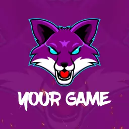 Fierce Purple Fox Design Representing Esports Gaming Logo Template