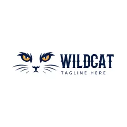 Fierce Wildcat Face Design Highlighting True Nature Logo Template