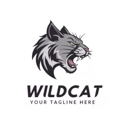 Fierce Wildcat Logo Illustrating Strength and Power Logo Template