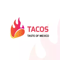 Fiery Gradient Taco Logo Representing Authentic Mexican Cuisine Logo Template