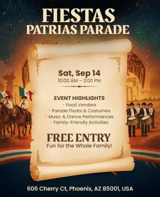 Fiestas Patrias Cultural Parade Celebration Flyer Template