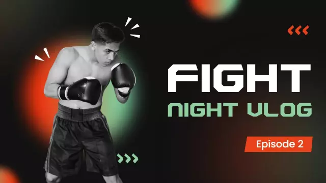 Fight Night Training Highlights VLog YouTube Thumbnail Template