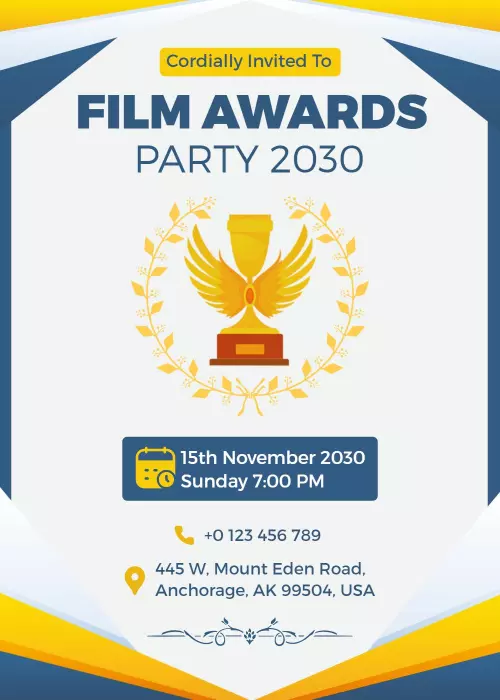 Film Awards Celebration Ceremony Invitation Template