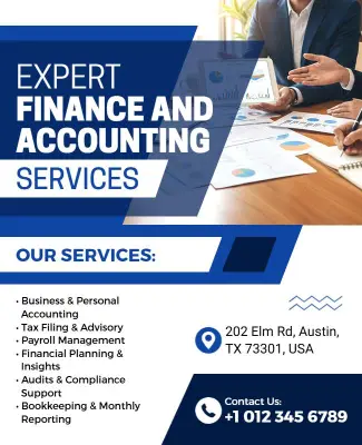 Finance and Accounting Services Promotion Flyer Template