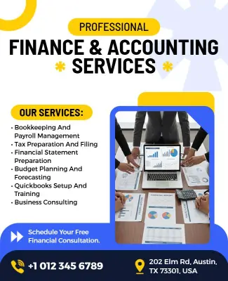 Financial and Accounting Services Promotion Flyer Template