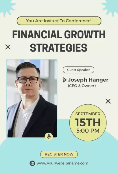 Financial Growth Strategies Business Conference Invitation Template