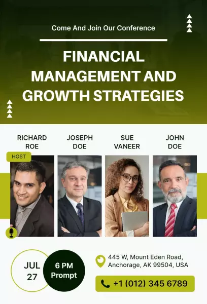 Financial Management Growth Strategies Conference Invitation Template