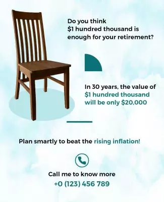 Financial Planning Minimalist Retirement Strategy Poster Template