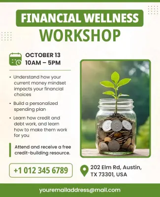 Financial Wellness Workshop Flyer Template