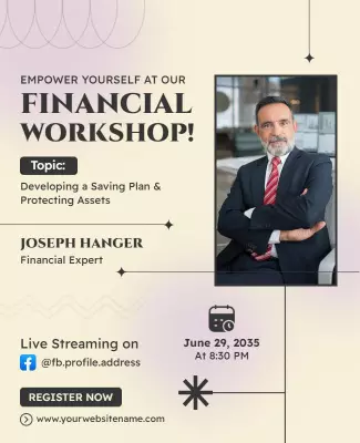 Financial Workshop Educational Event Flyer Template