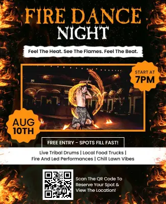 Fire Dance Night Event Flyer Template
