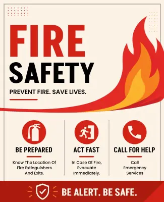 Fire Safety Poster Template