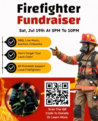 Firefighter Charity Fundraiser Event Flyer Template