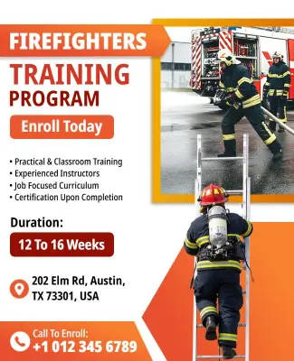 Firefighter Training Program Enrollment Flyer Template