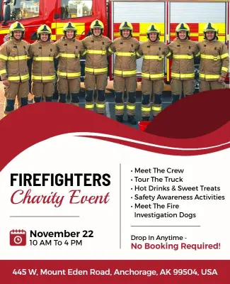 Firefighters Charity Event Flyer Template