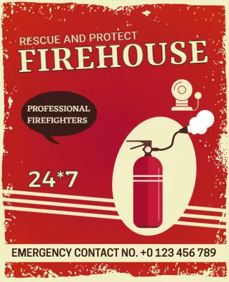 Firehouse Emergency Services Information Flyer Template