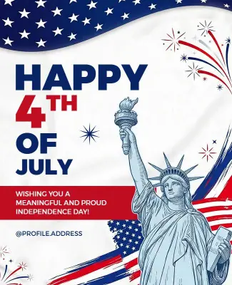 Fireworks and Stars Fourth of July Celebration Poster Template