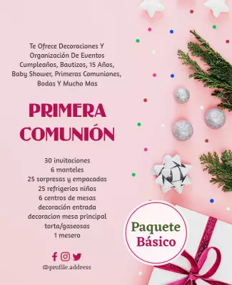 First Communion Celebration Package Flyer Template