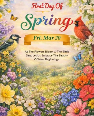 First Day of Spring Wishes Flyer Template